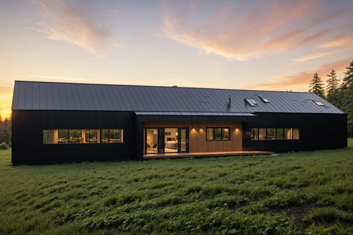 Casa Isla · Fachada al atardecer