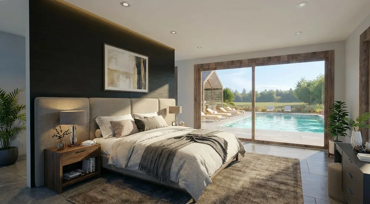 Casa Muñoz · Dormitorio y paisaje