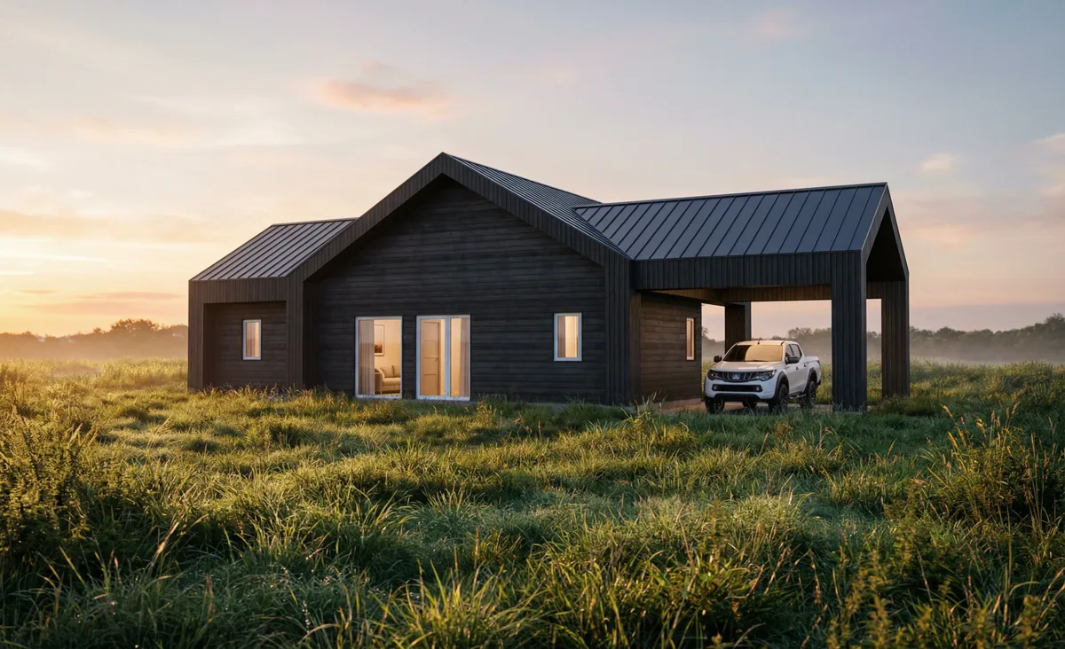 Visualización arquitectónica de Casa Ñancul