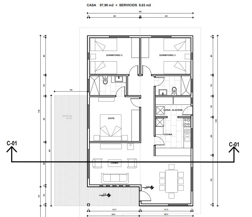 Modelo 97 · Planta de arquitectura